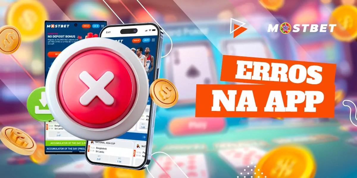 Possíveis erros na aplicação móvel
