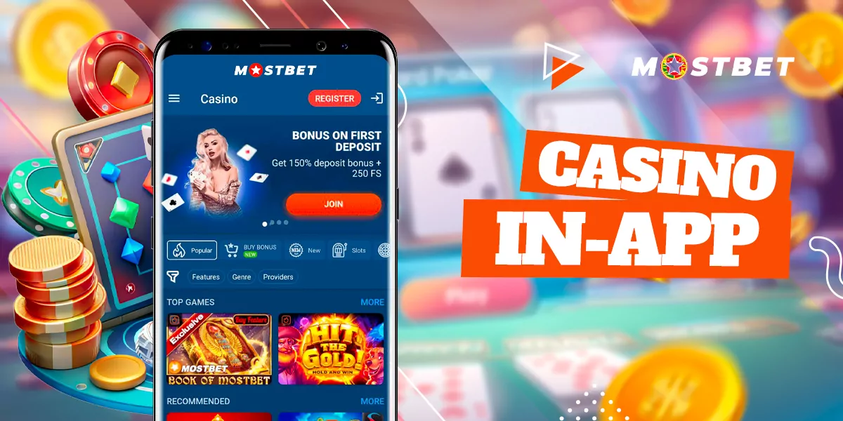 Jogar jogos de casino na aplicação móvel