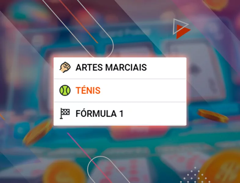 Escolha o ténis para apostas desportivas.
